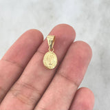 Dije Virgen de Guadalupe 0.55gr / 2cm / Troquelado Cargador Liso Oro Amarillo