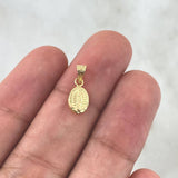 Dije Virgen Guadalupe 0.3gr / 1.2cm / Cargador Bordeado Oro Amarillo 18K ©