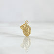 Dije Virgen Guadalupe 0.3gr / 1.5cm / Ovalo Troquelado Cargador Bordeado Oro Amarillo 18K *