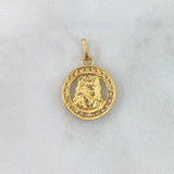 Dije Rostro Jesús 2.6gr / 2.3cm / Circular Circones Blancos Oro Amarillo