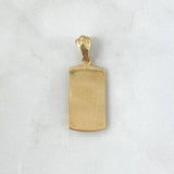 Dije Placa San Miguel Arcángel 5.05gr / 3.4cm / Dos Oros Amarillo Blanco