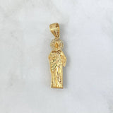 Dije San Judas Tadeo 4gr / 4.1cm / Circones Blancos Y Verdes Dos Oros Amarillo Blanco
