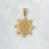 Dije Dije Ancla Timon Basteado 6.4gr / 4.5cm / Circones Negros Oro Amarillo
