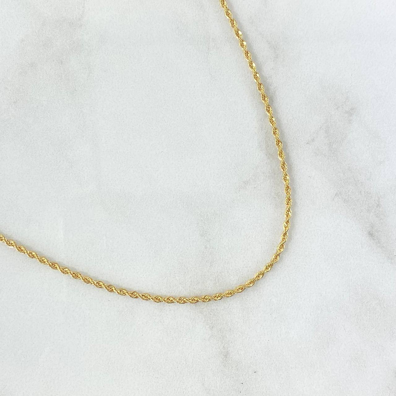 Cadena Lazo 1.6gr / 40cm / 1.6mm Oro Amarillo +3 18K