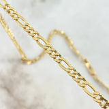 Cadena Figaro 9gr / 60cm / 4.1mm Oro Amarillo +0