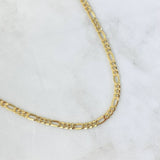 Cadena Figaro 9gr / 60cm / 4.1mm Oro Amarillo +0