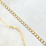 Cadena Cubana 3gr / 50cm / 2.4mm Oro Amarillo +1