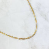 Cadena Cubana 3gr / 50cm / 2.4mm Oro Amarillo +1