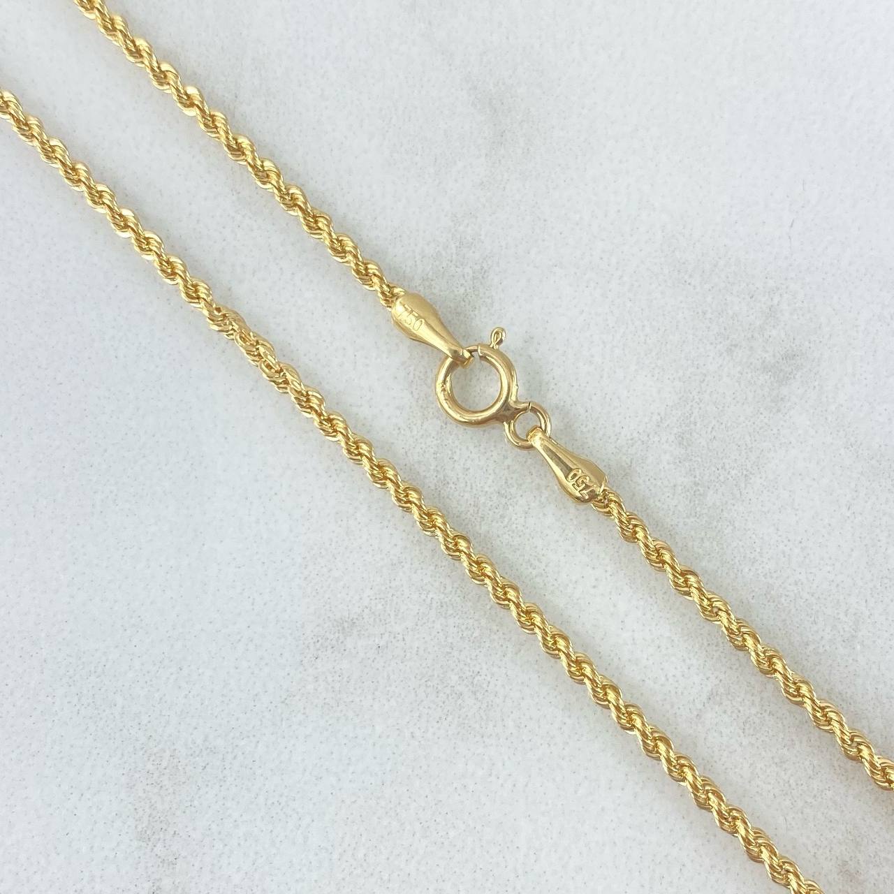 Cadena Lazo 1.3gr / 50cm / Oro Amarillo +3 18K *