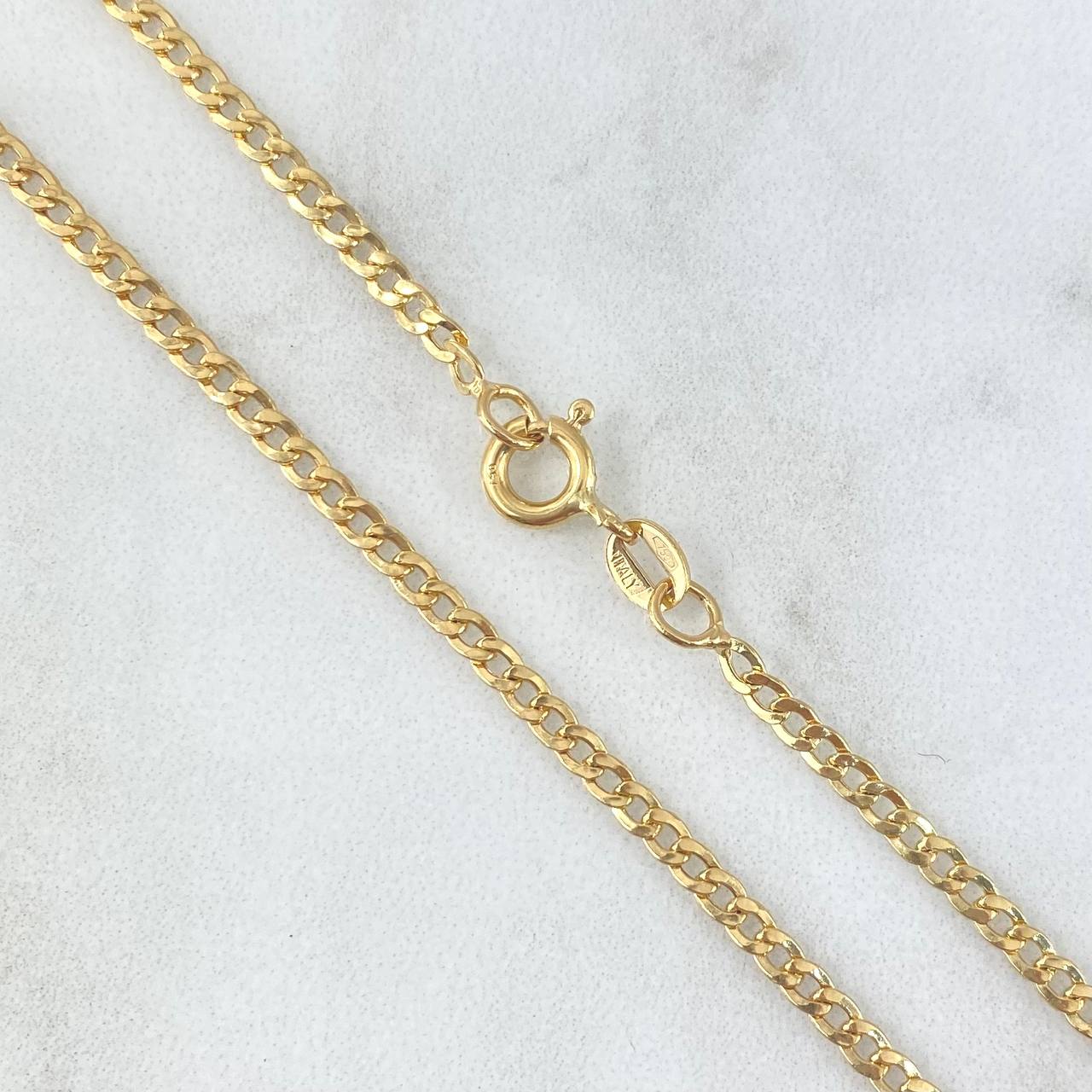 Cadena Cubana 2.9gr / 60cm / 2.4mm Oro Amarillo +1 18K