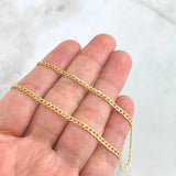 Cadena Cubana 2.9gr / 60cm / 2.4mm Oro Amarillo +1 18K