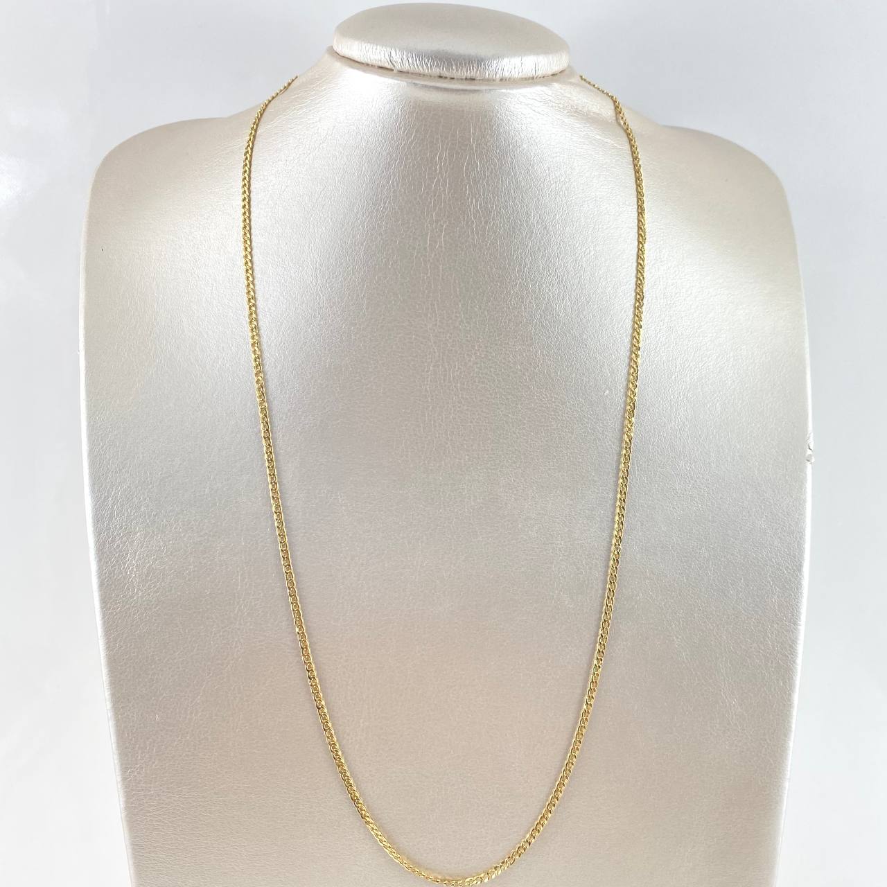 Cadena Cubana 3.1gr / 60cm / 2.4mm Oro Amarillo +0 18K