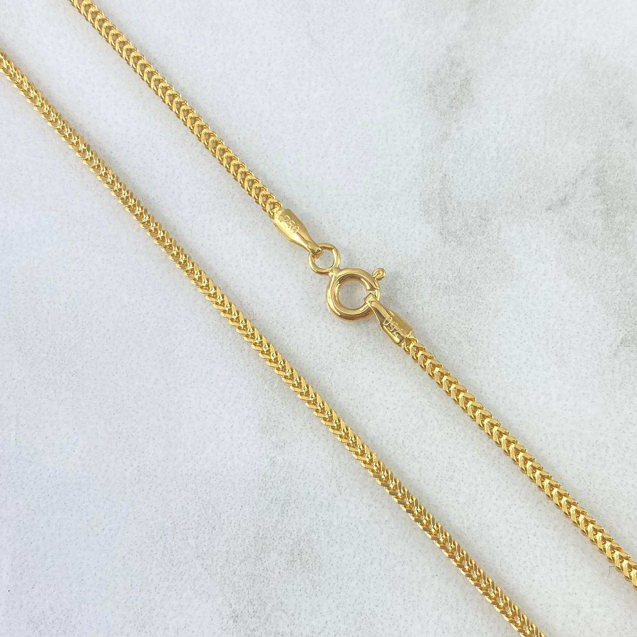 Cadena Franco 3.8gr / 50cm / 1.5mm Oro Amarillo +4