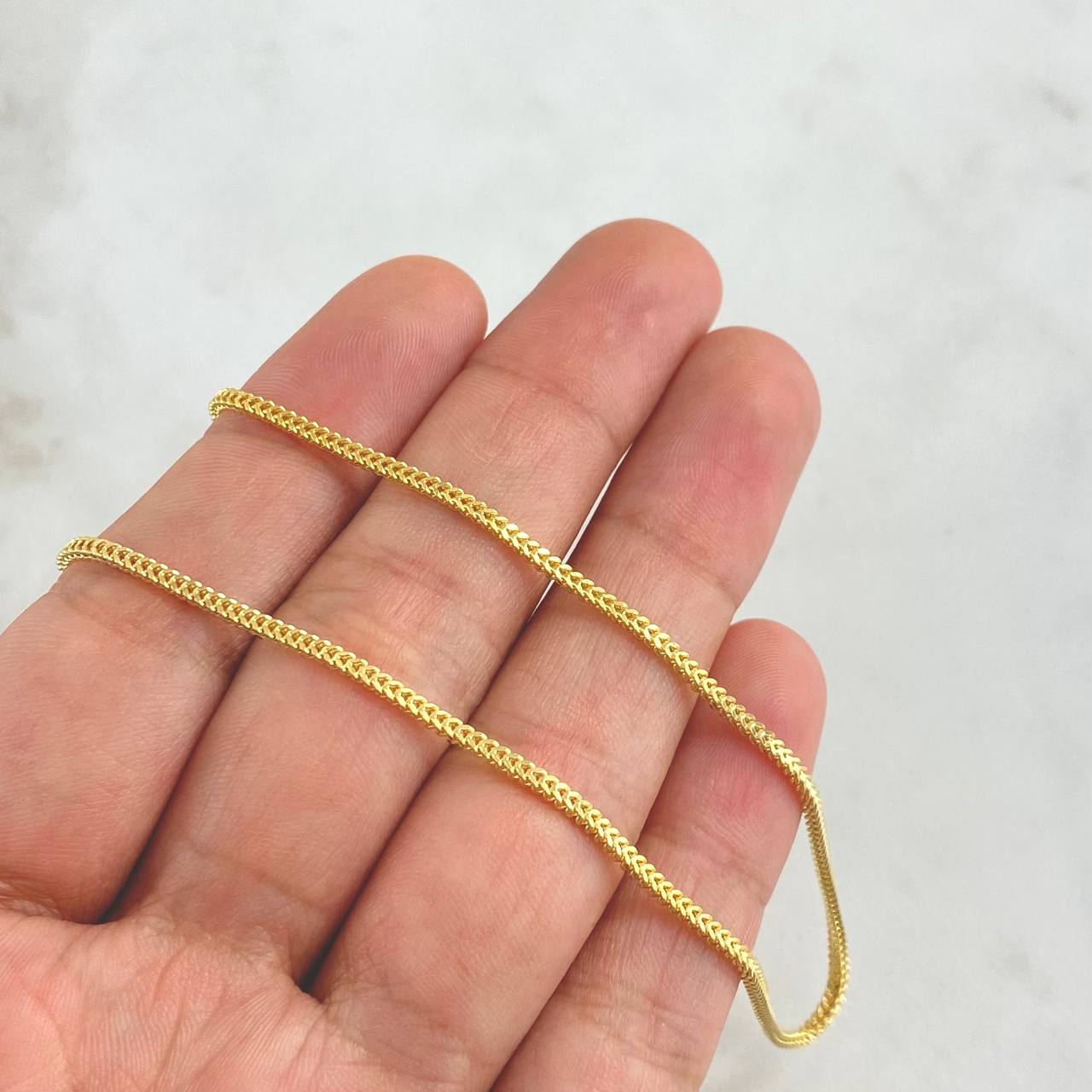 Cadena Franco 3.8gr / 50cm / 1.5mm Oro Amarillo +4