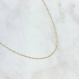 Cadena Veneciana 2.05gr / 50cm / 1mm Graduable Corazón Oro Amarillo +3