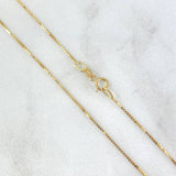 Cadena Veneciana 1.35gr / 45cm / 0.7mm Oro Amarillo +3