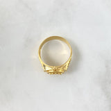 Anillo Sello Corona RX 7.95gr / T12 3/4 / Circones Blancos Oro Amarillo ©
