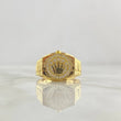Anillo Sello Corona RX 7.95gr / T12 3/4 / Circones Blancos Oro Amarillo ©