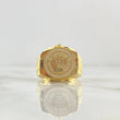 Anillo Sello Corona RX 4.95gr / T10 / Circones Blancos Oro Amarillo 18K ©