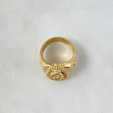 Anillo Virgen Del Carmen 14.65gr / T9 1/4 / Circones Blancos Oro Amarillo ©