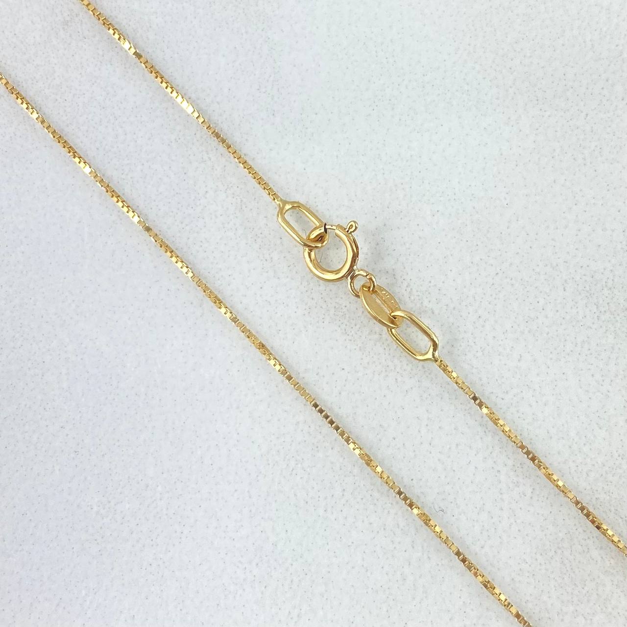 Cadena Veneciana 1.2gr / 45cm / 0.6mm Oro Amarillo +3