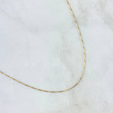 Cadena Veneciana 1.2gr / 45cm / 0.6mm Oro Amarillo +3