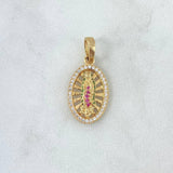 Dije Virgen Guadalupe 2.5gr / 2.5cm / Circones Blancos - Verdes - Fucsias Oro Amarillo