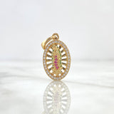 Dije Virgen Guadalupe 2.5gr / 2.5cm / Circones Blancos - Verdes - Fucsias Oro Amarillo