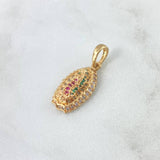 Dije Virgen Guadalupe 2.95gr / 2.4cm / Circones Blancos - Azules - Fucsias Oro Amarillo
