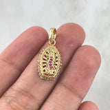 Dije Virgen Guadalupe 2.95gr / 2.4cm / Circones Blancos - Azules - Fucsias Oro Amarillo