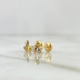 Topos Trio de Bolas 0.7gr / 6mm Circon Blanco Oro Amarillo