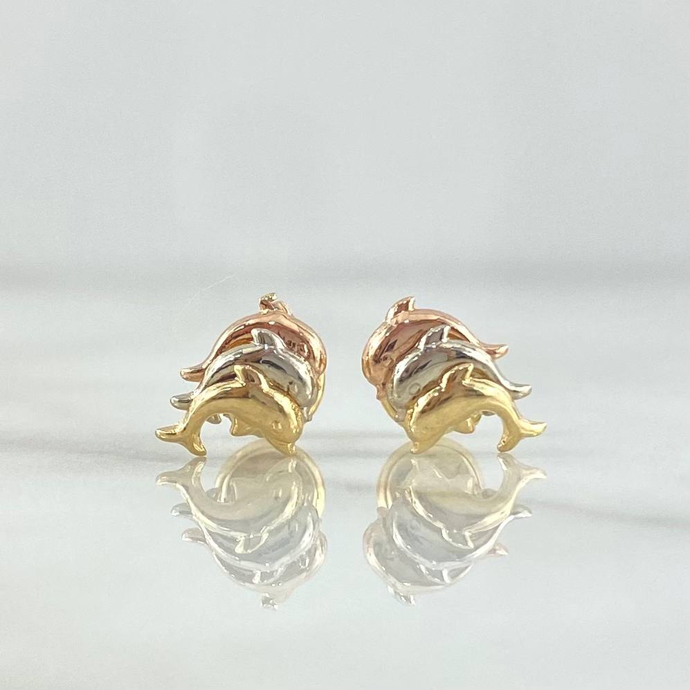Topos Trio Delfines 0.9gr / 8mm Lisos Tres Oros
