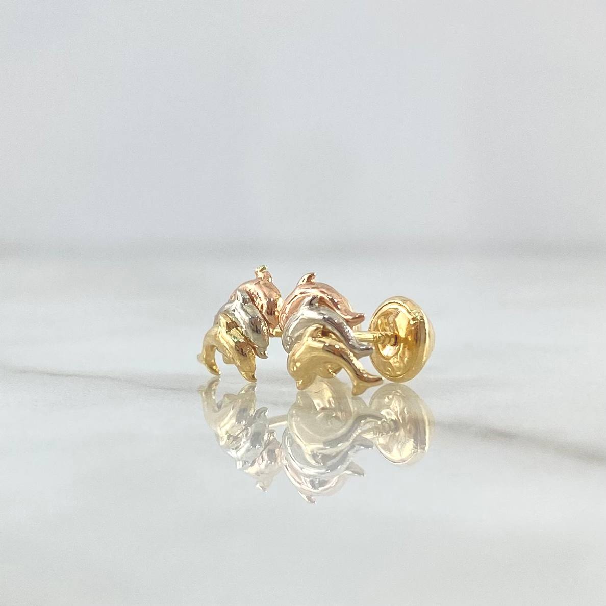 Topos Trio Delfines 0.9gr / 8mm Lisos Tres Oros
