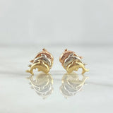 Topos Trio Delfines 0.9gr / 8mm Lisos Tres Oros