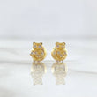 Topos Silueta de Oso 0.75gr / 7mm Circones Blancos Oro Amarillo