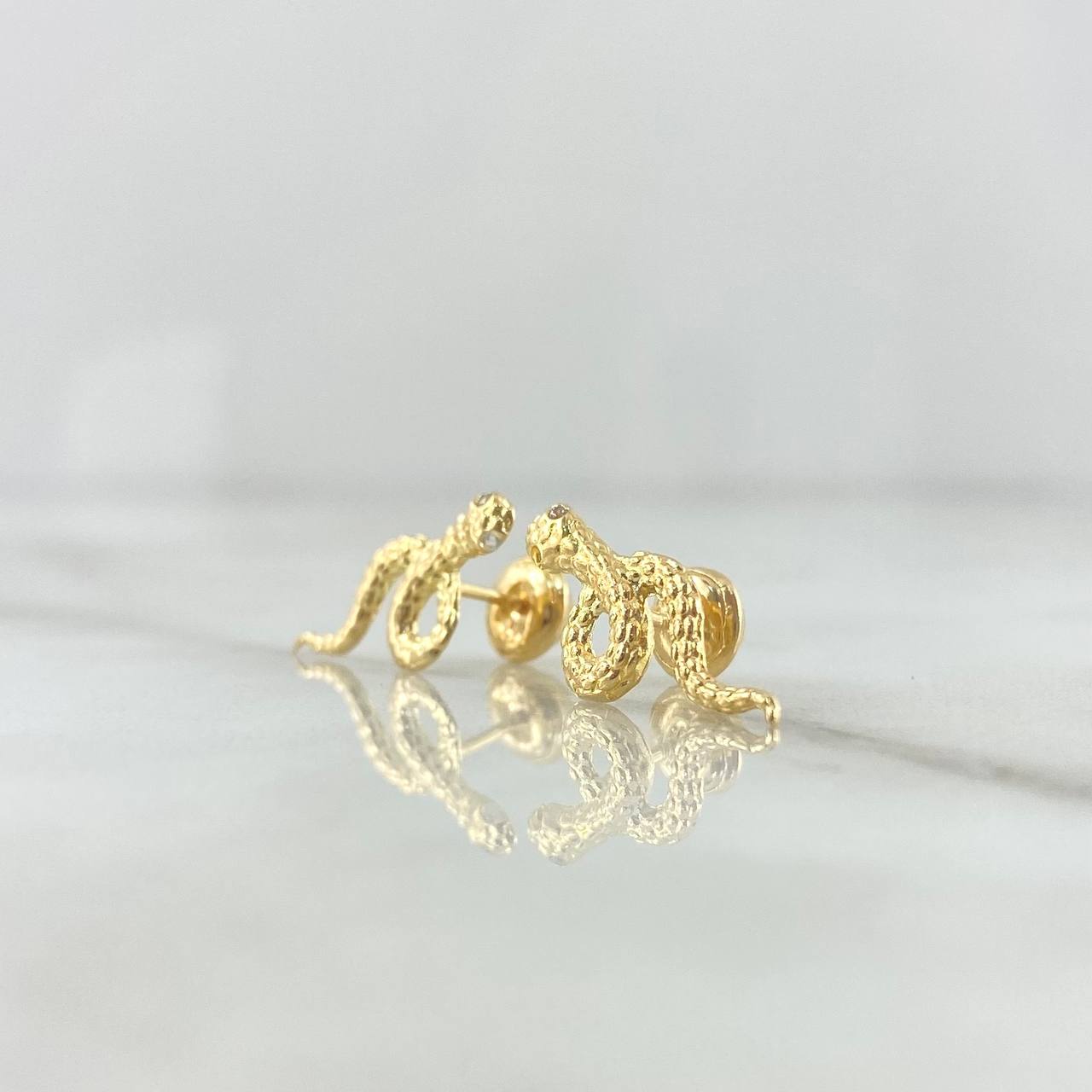 Topos Serpiente 1.1gr / 1.8mm Circones Blancos Oro Amarillo