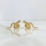 Topos Serpiente 1.1gr / 1.8mm Circones Blancos Oro Amarillo