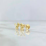 Topos Mariposa Silueta Punteada 0.8gr / 7mm Circones Verdes Oro Amarillo