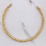 Pulso Militar 4.8gr / 19cm / 4mm Diamantado Oro Amarillo $