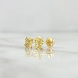 Topos Mariposa 0.8gr / 6mm Circones Blancos Mitad Lisa Oro Amarillo