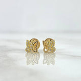 Topos Mariposa 0.8gr / 6mm Circones Blancos Mitad Lisa Oro Amarillo
