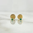 Topos Cuatro Garras 0.4gr / 2mm Circon Verde Oro Amarillo
