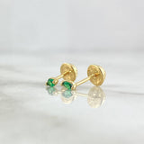 Topos Petalo 0.45gr / 4mm Circon Verde Oro Amarillo