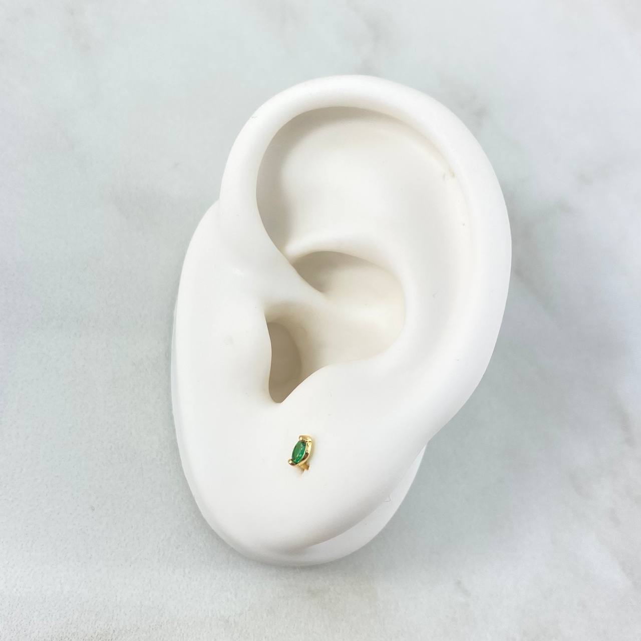 Topos Petalo 0.45gr / 4mm Circon Verde Oro Amarillo