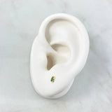 Topos Petalo 0.45gr / 4mm Circon Verde Oro Amarillo