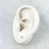 Topos Cuatro Garras 0.5gr / 2.4mm Circon Blanco Oro Amarillo