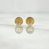 Topos Cuatro Garras 0.5gr / 2.4mm Circon Blanco Oro Amarillo