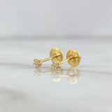 Topos Seis Garrass 0.55gr / 3.2mm Circon Blanco Oro Amarillo