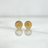 Topos Seis Garrass 0.55gr / 3.2mm Circon Blanco Oro Amarillo