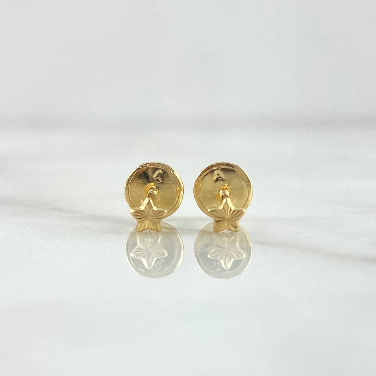 Topos Estrella 0,4gr / 4mm Diamantadas Oro Amarillo 18K